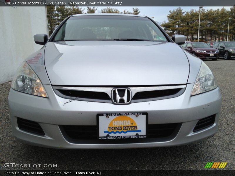 Alabaster Silver Metallic / Gray 2006 Honda Accord EX-L V6 Sedan