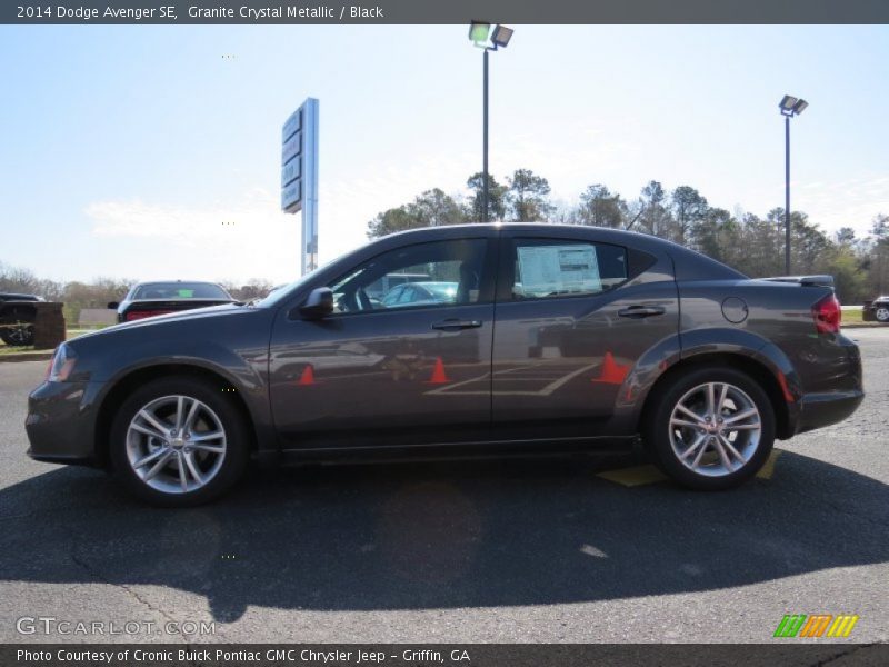 Granite Crystal Metallic / Black 2014 Dodge Avenger SE