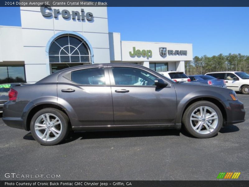 Granite Crystal Metallic / Black 2014 Dodge Avenger SE