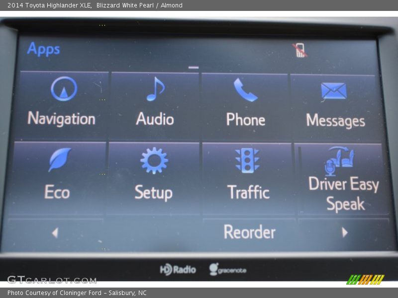 Blizzard White Pearl / Almond 2014 Toyota Highlander XLE