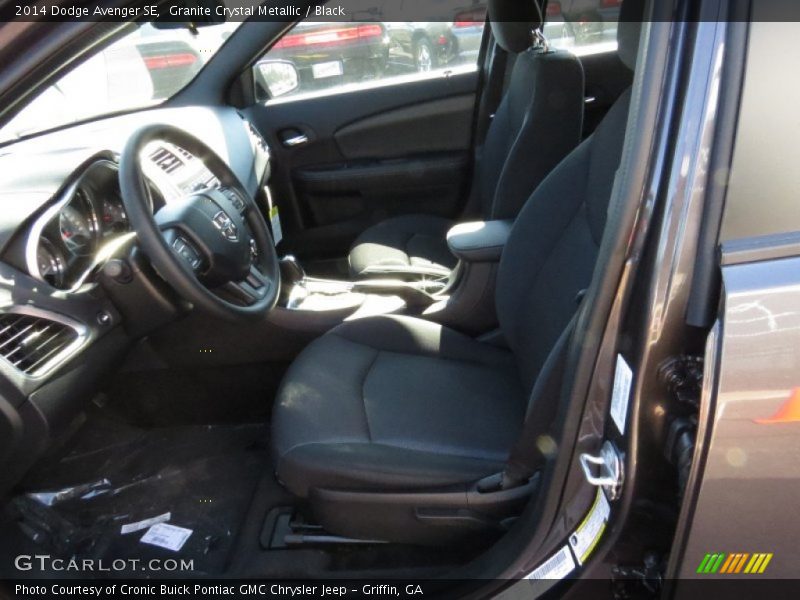 Granite Crystal Metallic / Black 2014 Dodge Avenger SE
