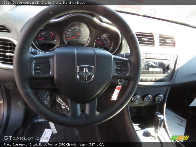 Granite Crystal Metallic / Black 2014 Dodge Avenger SE