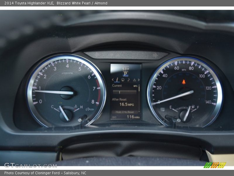 Blizzard White Pearl / Almond 2014 Toyota Highlander XLE