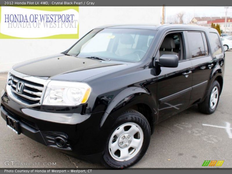 Crystal Black Pearl / Gray 2012 Honda Pilot LX 4WD
