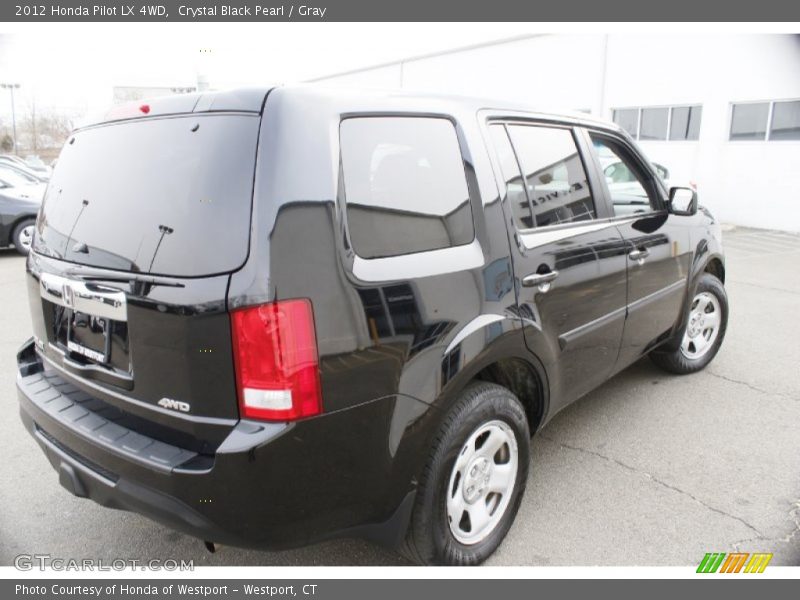 Crystal Black Pearl / Gray 2012 Honda Pilot LX 4WD