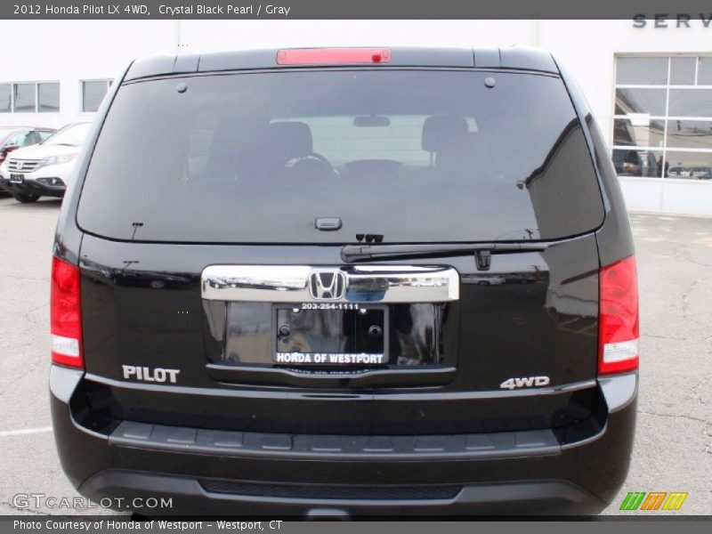 Crystal Black Pearl / Gray 2012 Honda Pilot LX 4WD
