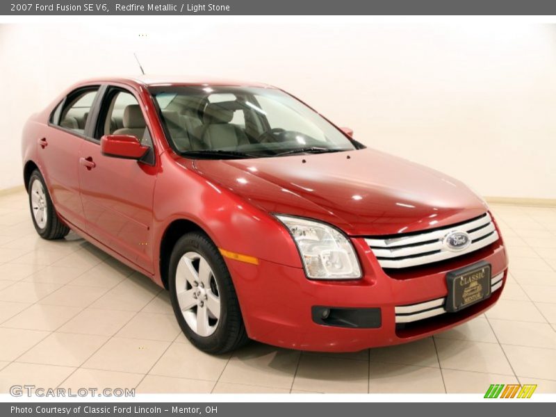 Redfire Metallic / Light Stone 2007 Ford Fusion SE V6