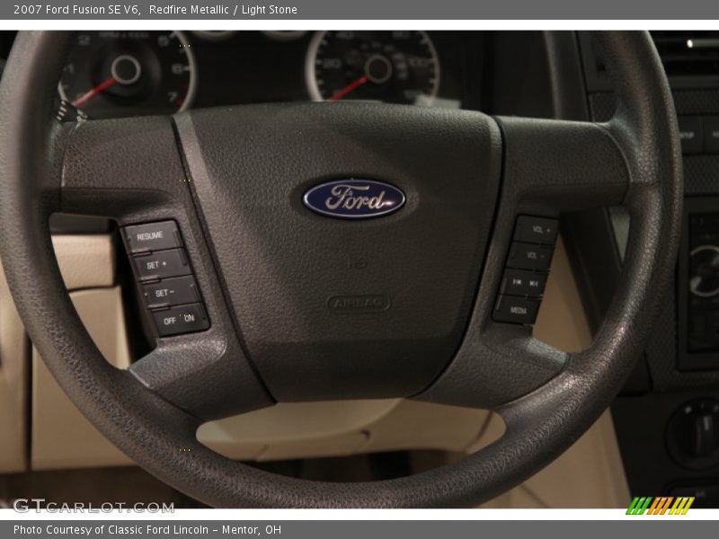 Redfire Metallic / Light Stone 2007 Ford Fusion SE V6
