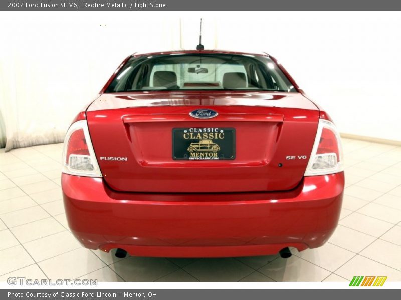 Redfire Metallic / Light Stone 2007 Ford Fusion SE V6