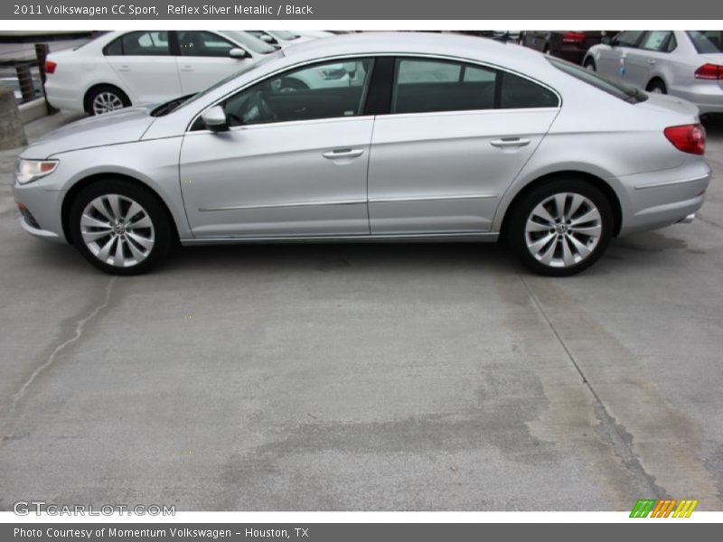 Reflex Silver Metallic / Black 2011 Volkswagen CC Sport