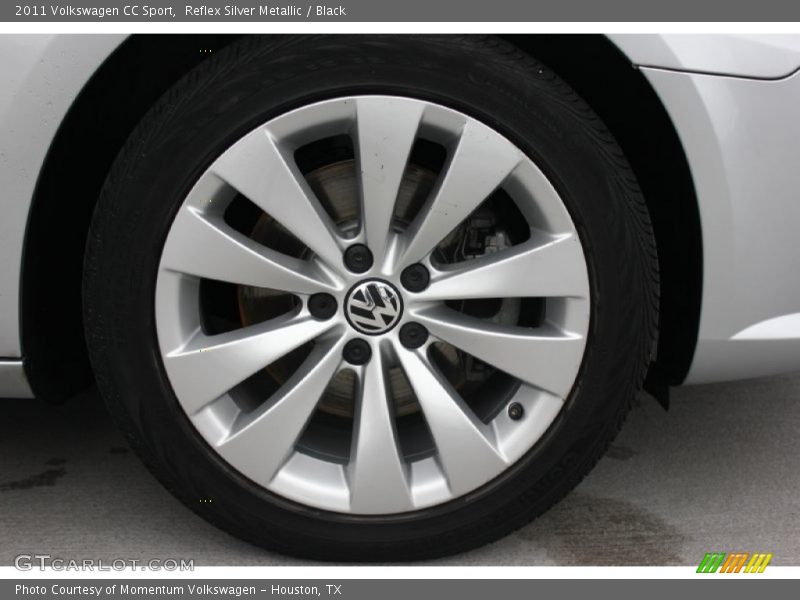 Reflex Silver Metallic / Black 2011 Volkswagen CC Sport