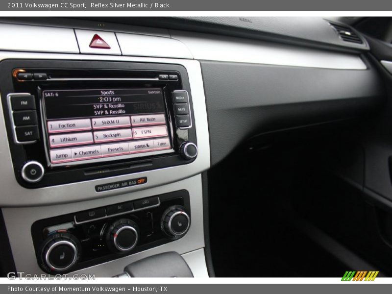 Reflex Silver Metallic / Black 2011 Volkswagen CC Sport