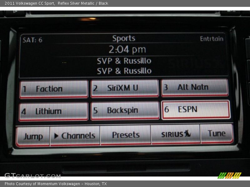 Reflex Silver Metallic / Black 2011 Volkswagen CC Sport