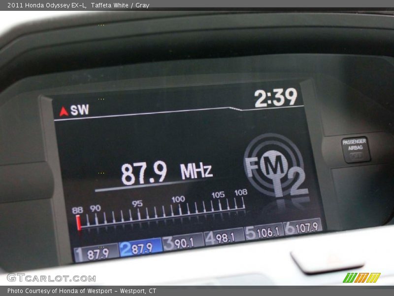 Taffeta White / Gray 2011 Honda Odyssey EX-L