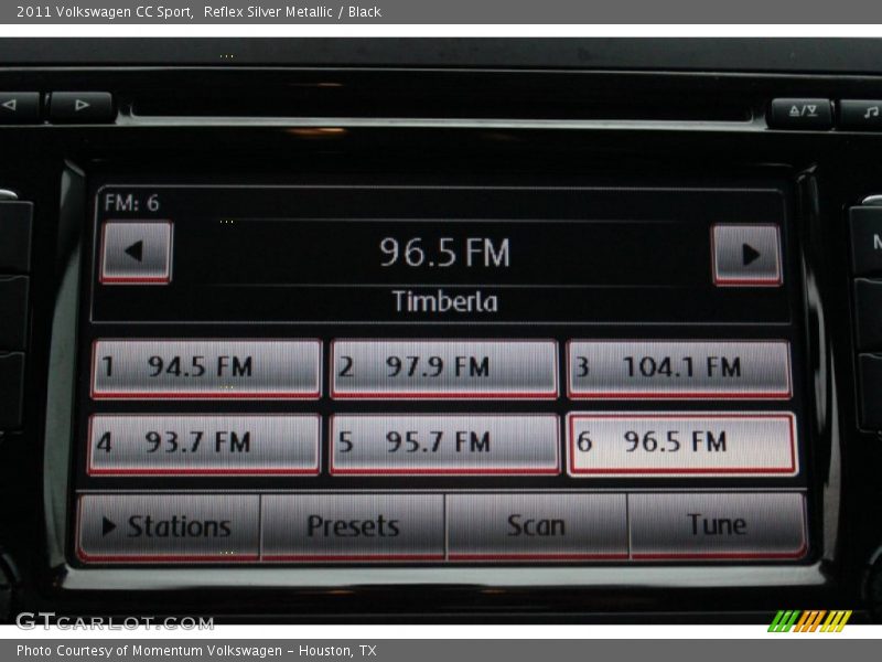 Reflex Silver Metallic / Black 2011 Volkswagen CC Sport