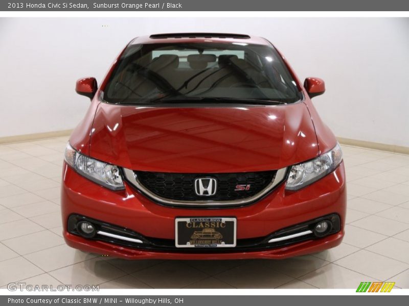 Sunburst Orange Pearl / Black 2013 Honda Civic Si Sedan