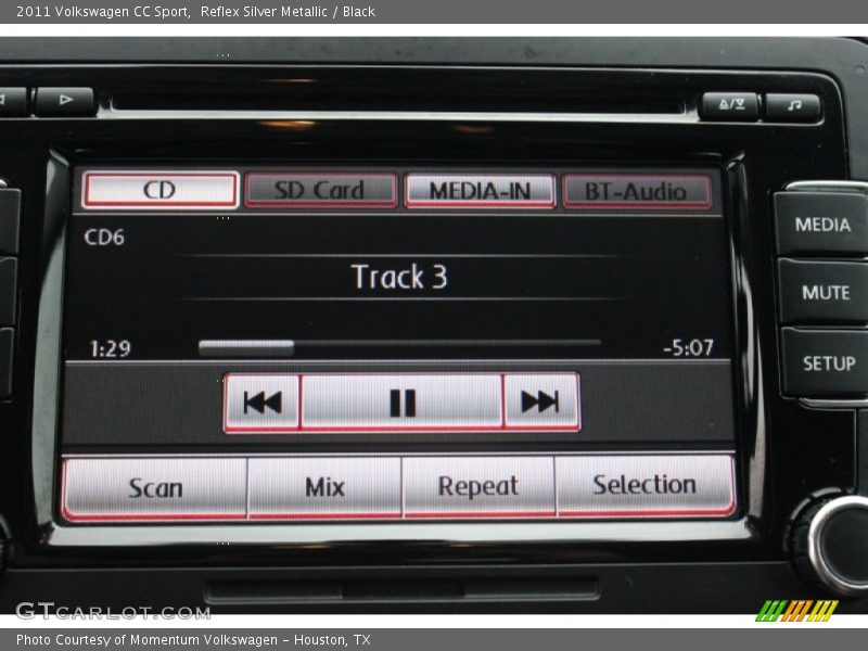 Reflex Silver Metallic / Black 2011 Volkswagen CC Sport