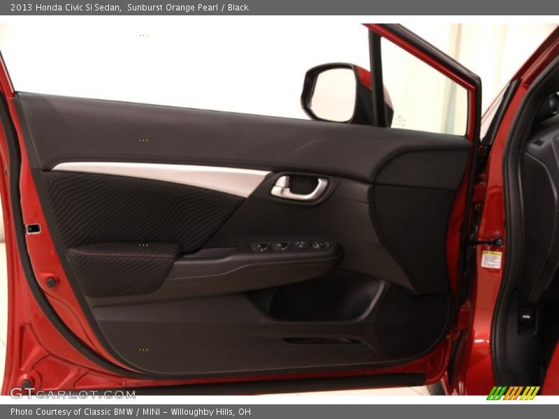 Sunburst Orange Pearl / Black 2013 Honda Civic Si Sedan