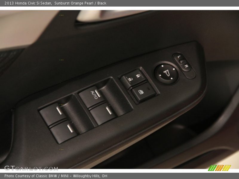 Sunburst Orange Pearl / Black 2013 Honda Civic Si Sedan
