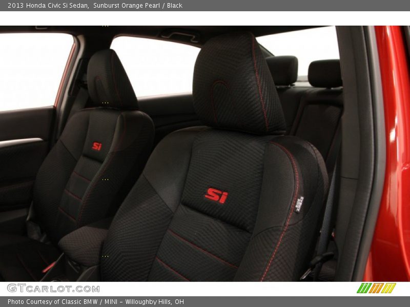 Sunburst Orange Pearl / Black 2013 Honda Civic Si Sedan