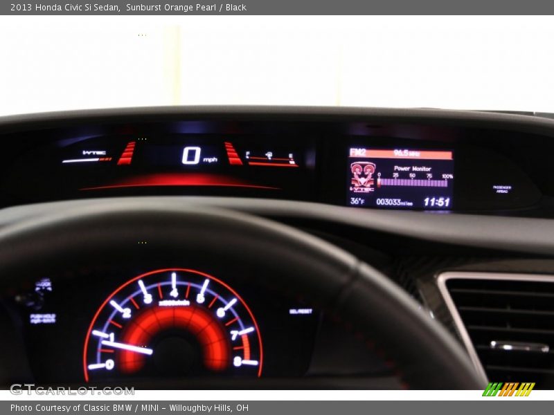 Sunburst Orange Pearl / Black 2013 Honda Civic Si Sedan