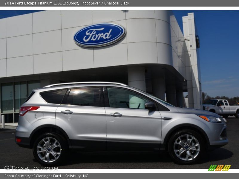 Ingot Silver / Charcoal Black 2014 Ford Escape Titanium 1.6L EcoBoost
