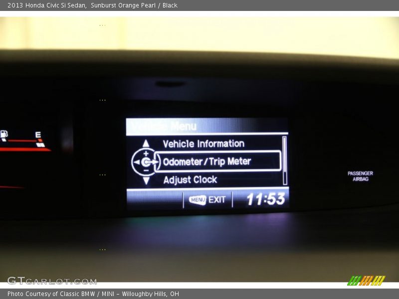 Sunburst Orange Pearl / Black 2013 Honda Civic Si Sedan