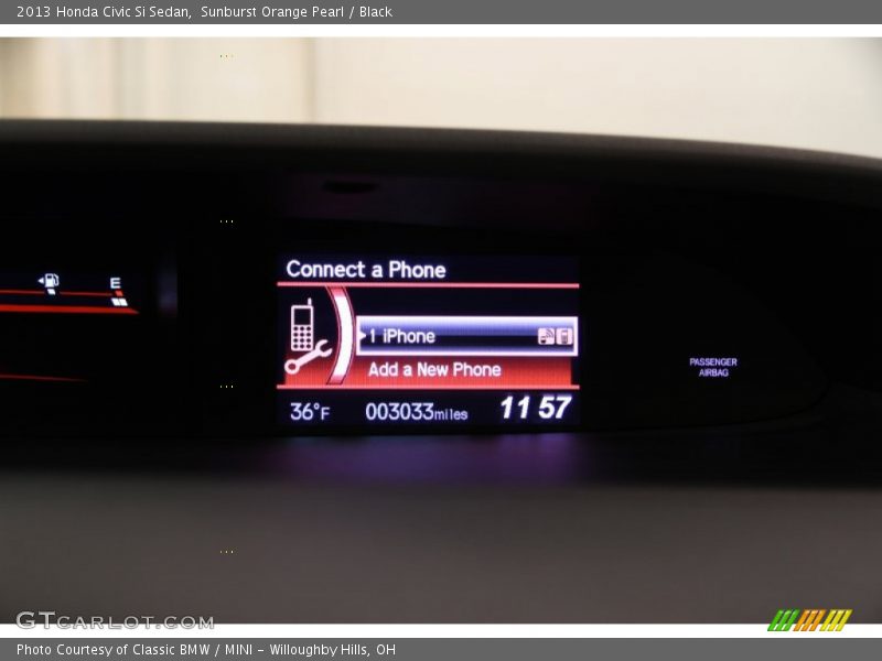 Sunburst Orange Pearl / Black 2013 Honda Civic Si Sedan