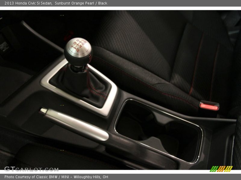 Sunburst Orange Pearl / Black 2013 Honda Civic Si Sedan