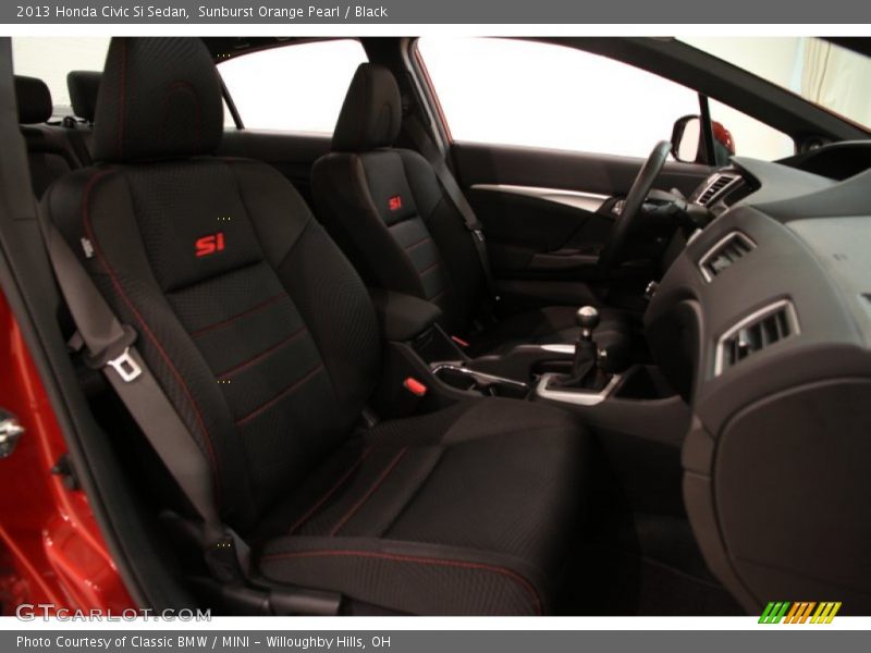 Sunburst Orange Pearl / Black 2013 Honda Civic Si Sedan