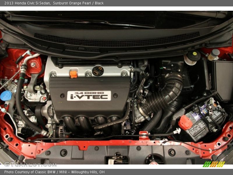 Sunburst Orange Pearl / Black 2013 Honda Civic Si Sedan