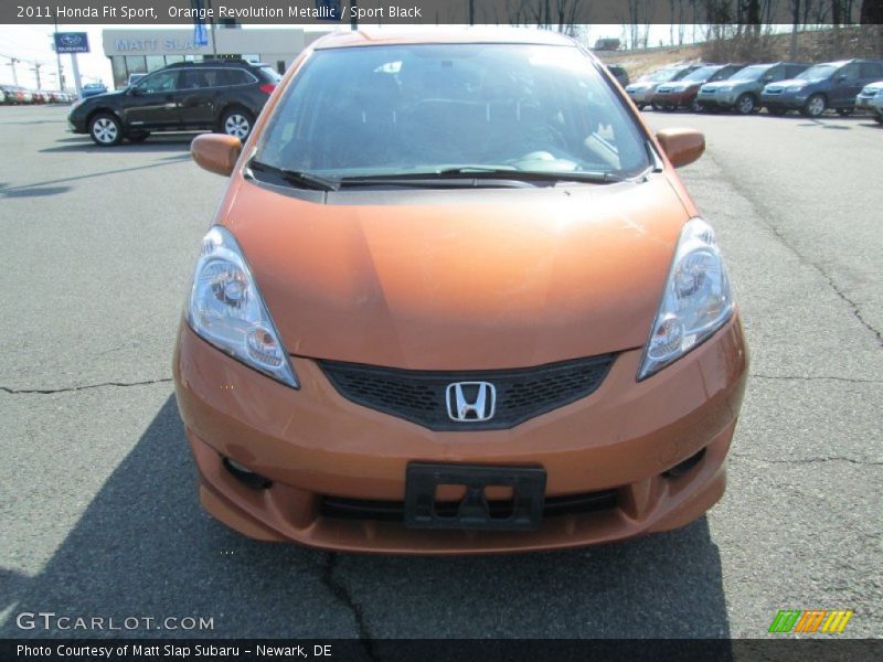Orange Revolution Metallic / Sport Black 2011 Honda Fit Sport