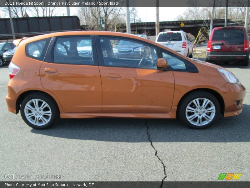 Orange Revolution Metallic / Sport Black 2011 Honda Fit Sport