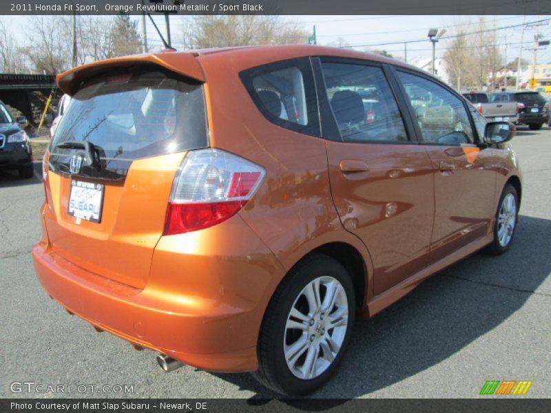 Orange Revolution Metallic / Sport Black 2011 Honda Fit Sport