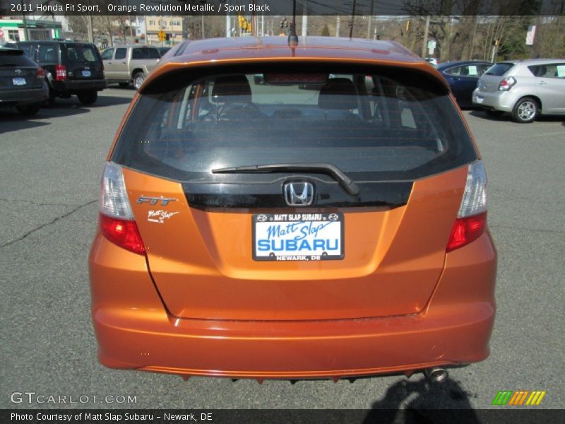 Orange Revolution Metallic / Sport Black 2011 Honda Fit Sport