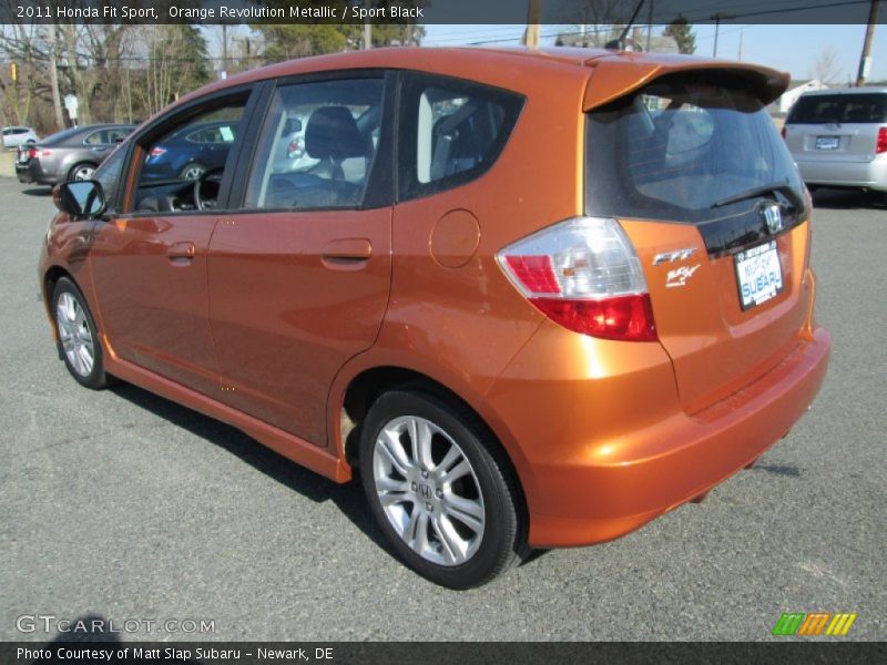 Orange Revolution Metallic / Sport Black 2011 Honda Fit Sport