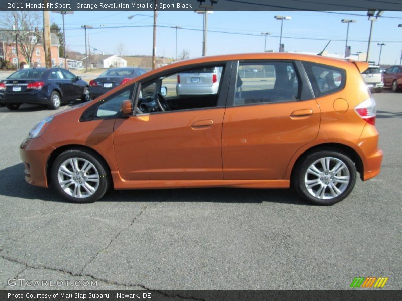 Orange Revolution Metallic / Sport Black 2011 Honda Fit Sport