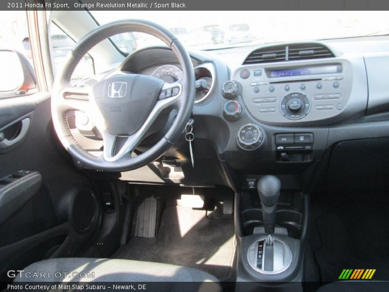 Orange Revolution Metallic / Sport Black 2011 Honda Fit Sport