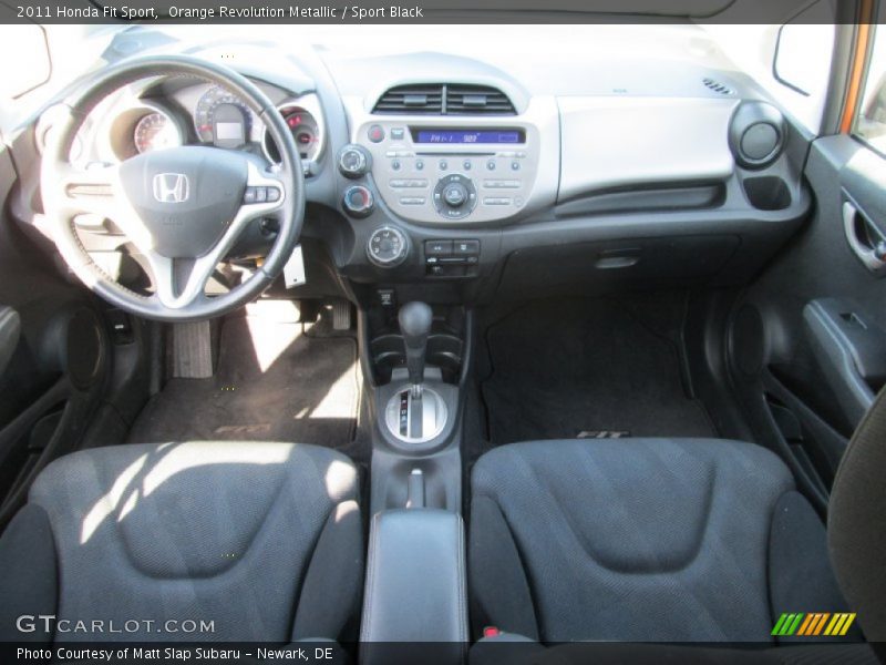 Orange Revolution Metallic / Sport Black 2011 Honda Fit Sport
