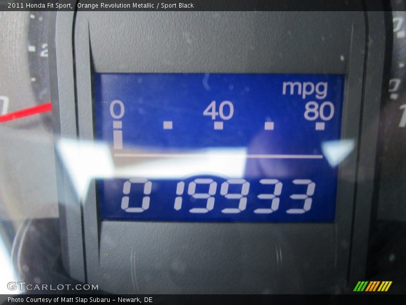 Orange Revolution Metallic / Sport Black 2011 Honda Fit Sport