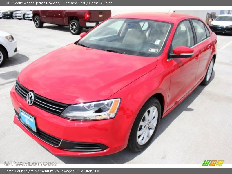 Tornado Red / Cornsilk Beige 2014 Volkswagen Jetta SE Sedan