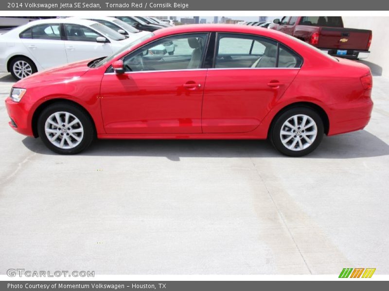 Tornado Red / Cornsilk Beige 2014 Volkswagen Jetta SE Sedan