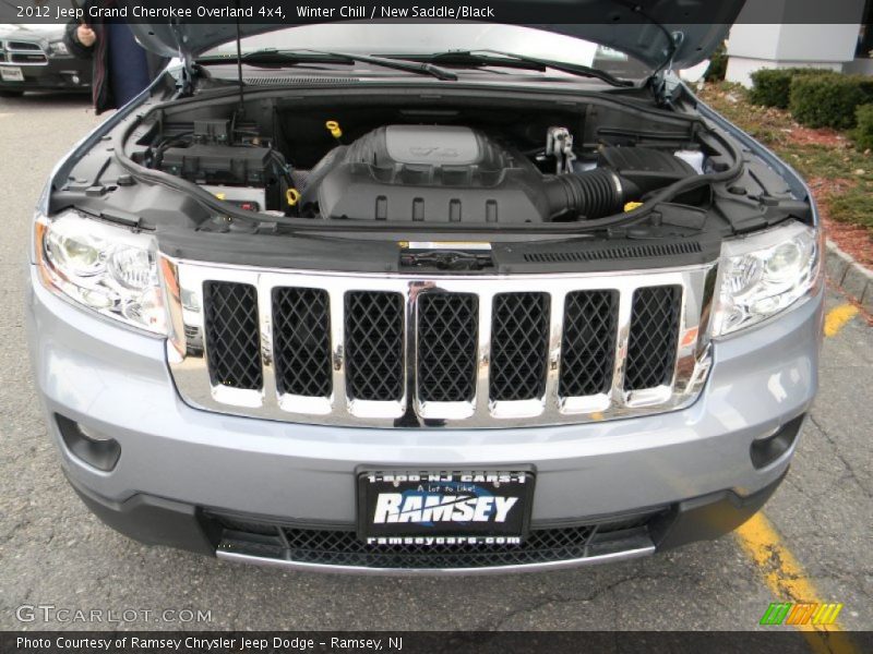 Winter Chill / New Saddle/Black 2012 Jeep Grand Cherokee Overland 4x4