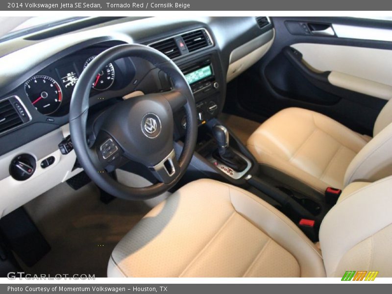 Tornado Red / Cornsilk Beige 2014 Volkswagen Jetta SE Sedan