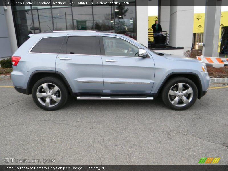 Winter Chill / New Saddle/Black 2012 Jeep Grand Cherokee Overland 4x4