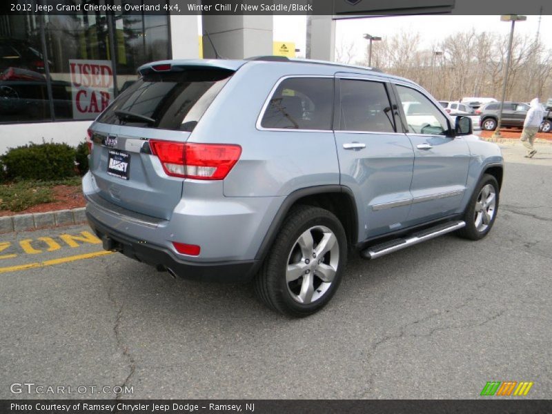 Winter Chill / New Saddle/Black 2012 Jeep Grand Cherokee Overland 4x4