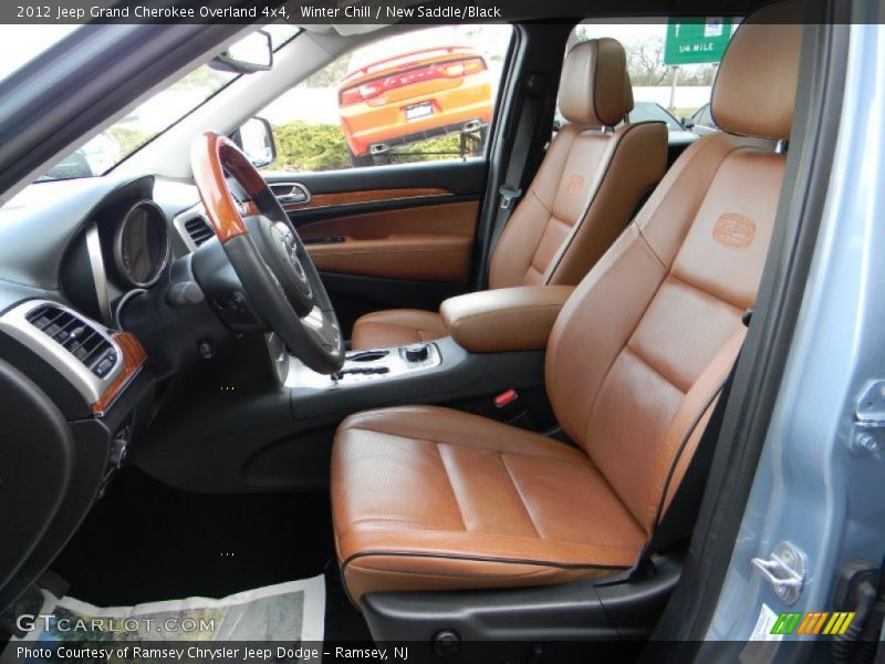Winter Chill / New Saddle/Black 2012 Jeep Grand Cherokee Overland 4x4