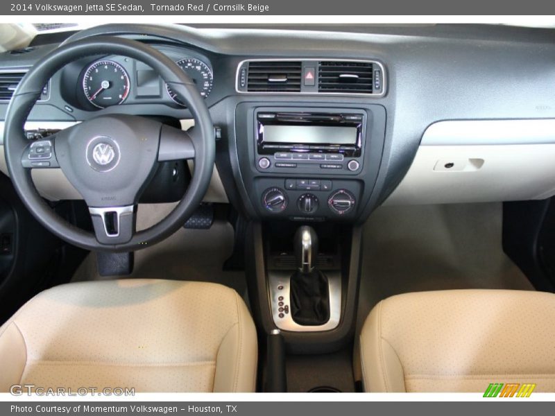 Tornado Red / Cornsilk Beige 2014 Volkswagen Jetta SE Sedan