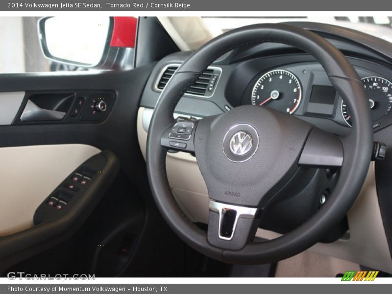 Tornado Red / Cornsilk Beige 2014 Volkswagen Jetta SE Sedan