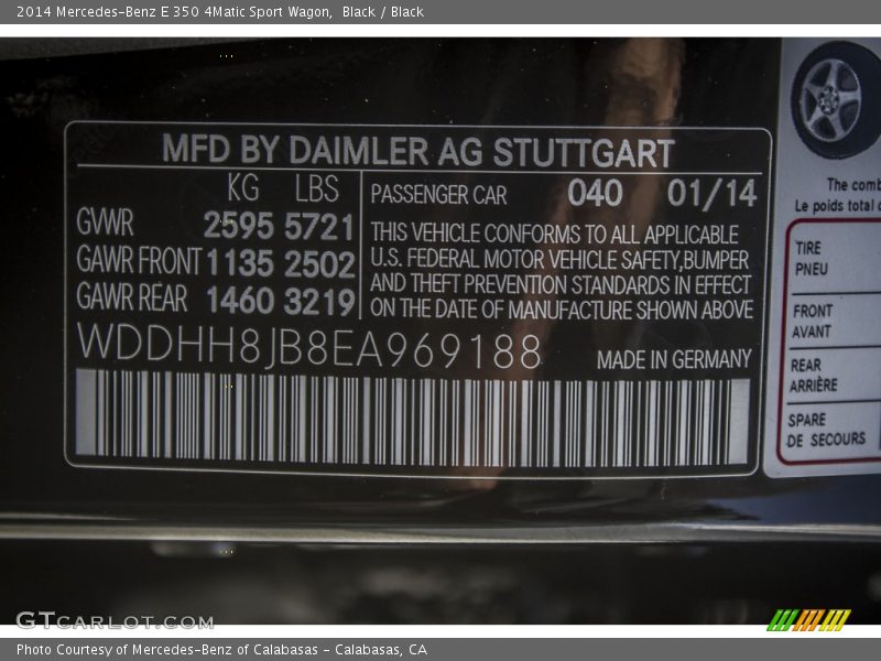 Black / Black 2014 Mercedes-Benz E 350 4Matic Sport Wagon